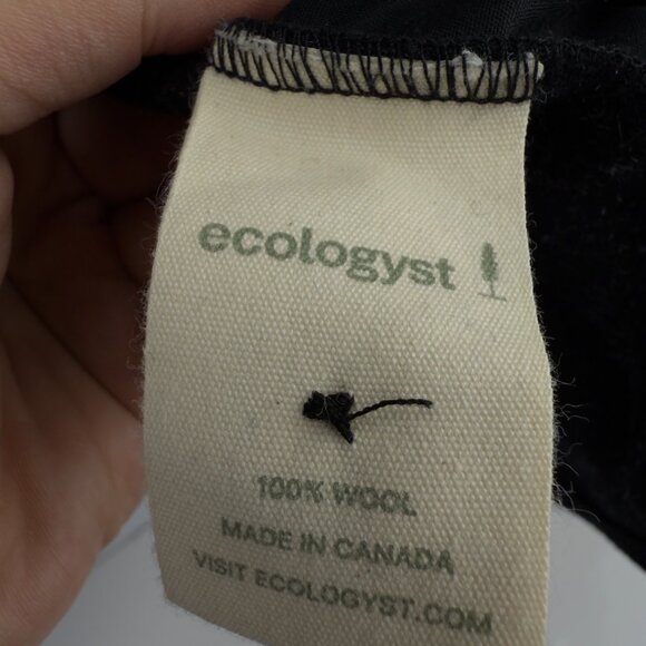 ECOLOGYST Slow Fashion Wool Harbour Coat Charcoal Grey Jacket Contemporary Sz M - Picture 8 of 10